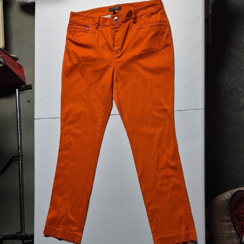 Ralph Lauren Bright Orange Womens Chinos